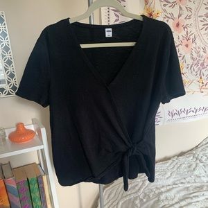 Black wrap top